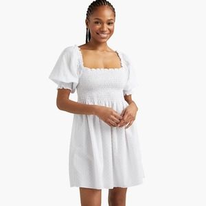 Hill House Home Athena Nap Dress White Swiss Dot